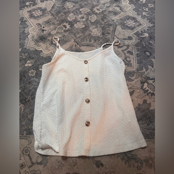 Tops - Cream Button-Down Women's Top